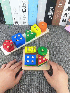 Wooden blocks in building toys
