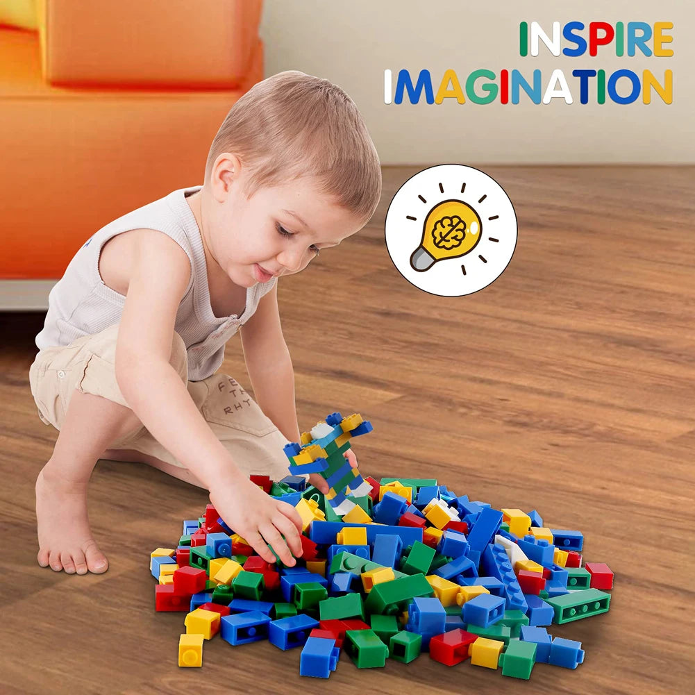 Kid playing Educational Building Blocks.