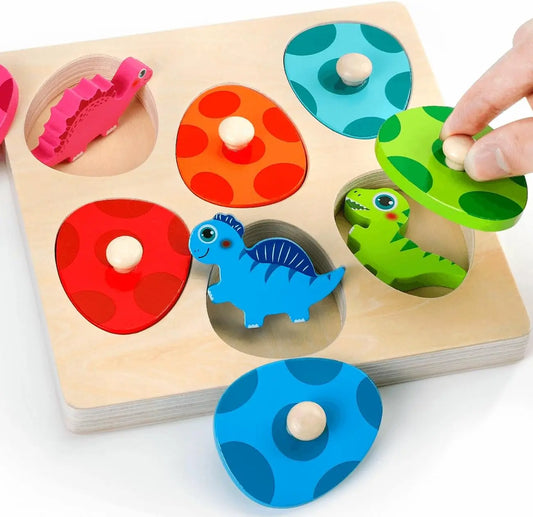Wooden Dinosaur Jigsaw Puzzle Toys 