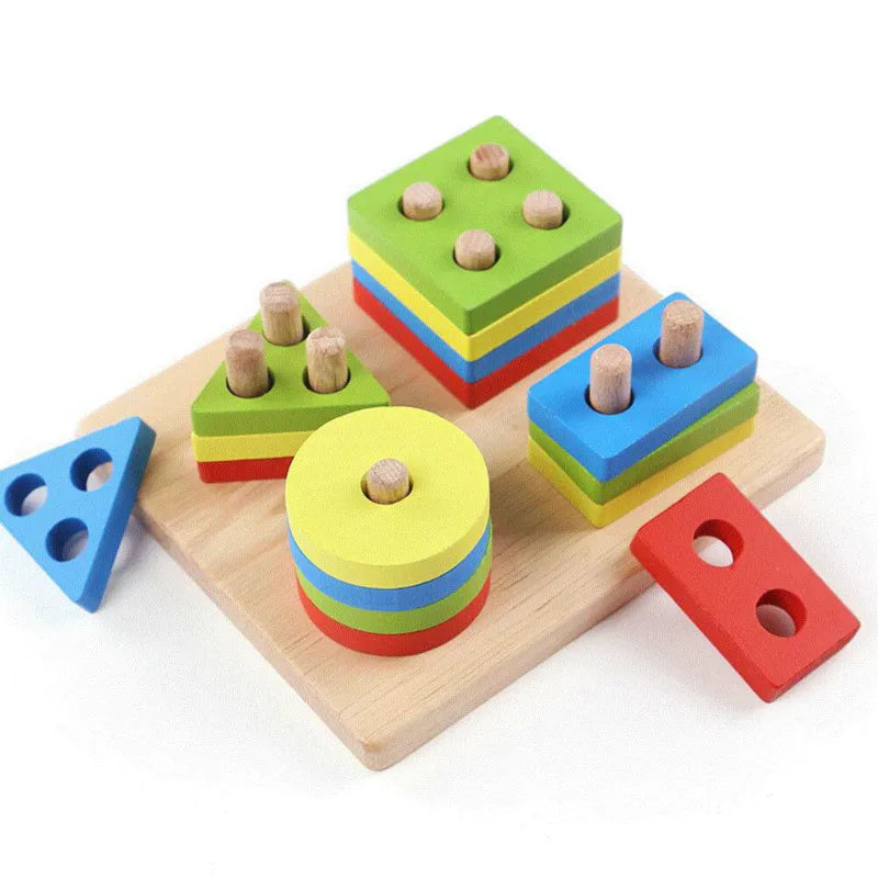Wooden blocks toy.